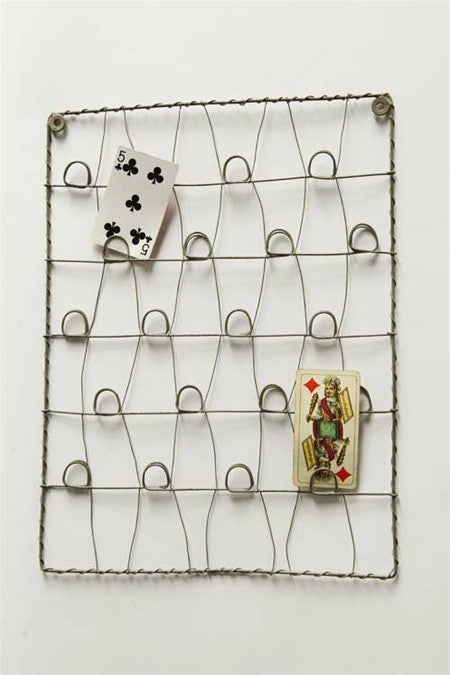 Zinc wire card/photo holder